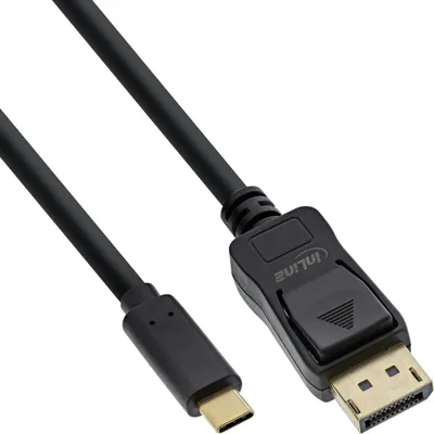 Productafbeelding van InLine 64123, 3 meter, USB-C, DisplayPort, mannelijk connector, mannelijke connector, verguld