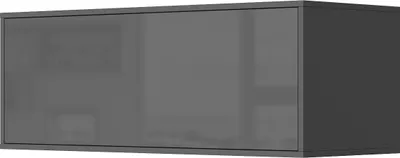 Produktbild von SMARTBett Hängeschrank mit 1 Klapptür zu 120 & 140 Schrankbetten Horizontal Standard Anthrazit/ Anthrazit Hochglanz