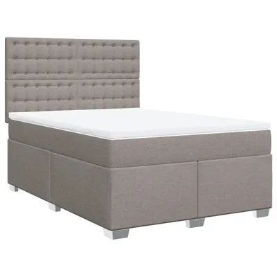Produktbild von vidaXL Boxspringbett mit Matratze Taupe 140x190 cm Stoff