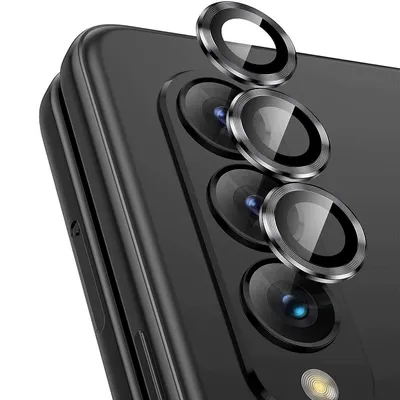 Obrázok produktu pre Ochranné sklo na fotoaparát pre Samsung Galaxy Z Fold5 5G, tvrdené sklo H9, čierne