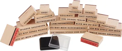 Produktbild von Stempel-Set XL "Happiness", 23-tlg.