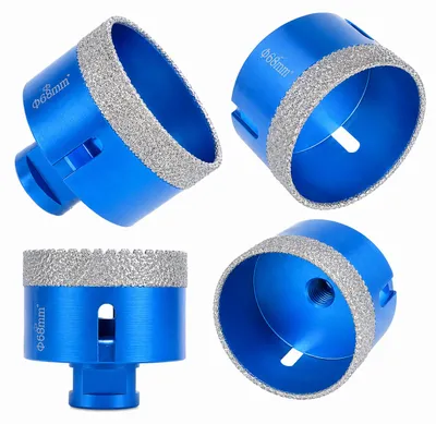Produktbild von Diamant-Lochsäge 68 mm M14 für Feinsteinzeug, Fliesen & Stein – präzise Trockenbohrkrone, KI-generiertes Bild