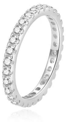 Image de Belle bague en argent avec zirconium AGG369 - Circonférence : 60 mm