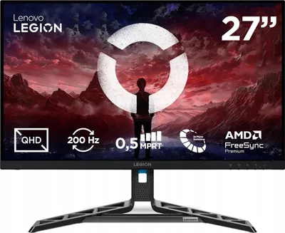 Obrázok produktu pre Lenovo Legion R27qe Gen 2, 68,6 cm (27"), 2560 x 1440 px, Quad HD, LED, 5 ms, Čierna