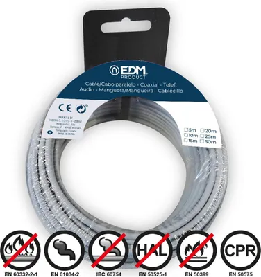 Produktbild von Flexible Kabeltrommel 2,5mm grau 10m halogenfrei