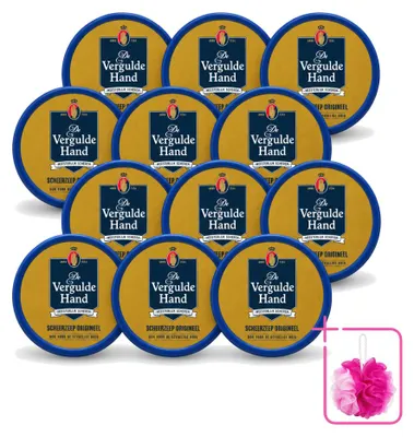 Productafbeelding van 12 x De Vergulde Hand Original scheerzeep tabletten - 75 g - Voordeelverpakking - 12 stuks
