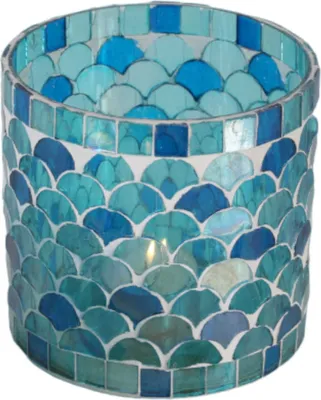 Produktbild von Orientalisches Mosaik Windlicht Athen Hellblau, Größe:M