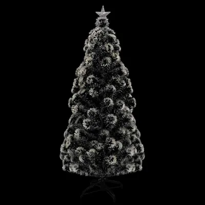 Produktbild von vidaXL Vorbeleuchteter Weihnachtsbaum mit Ständer und LED 180 cm Glasfaser