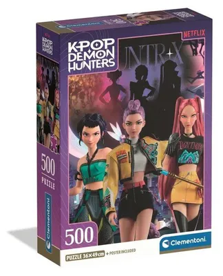 Obrázek produktu pro Puzzle, Clementoni K-Pop Demon Hunters, 500 dílků, 49 x 36 cm, včetně plakátu