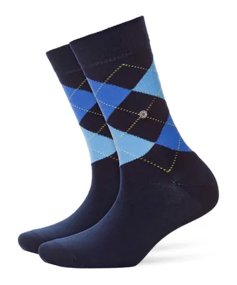 Produktbild von Burlington Damen Socken QUEEN - Kurzstrumpf, Rautenmuster, Clip, One Size, 36-41 Dunkelblau/Blau