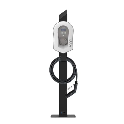 Produktbild von Wallbox Standfuß myenergi zappi - Edelstahl schwarz (RAL 9005)