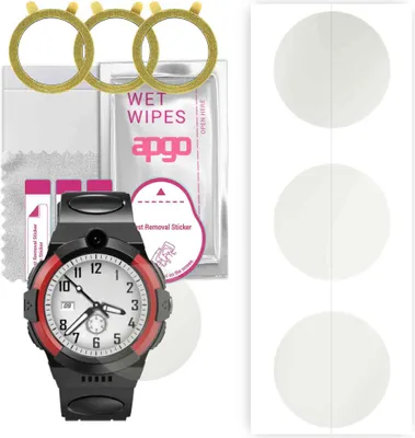 Produktbild von apgo 3 Stück Schutzfolie, Matt, kompatibel mit Garett Kids Cloud 4G Smartwatch, Hydrogel Displayschutzfolie mit Positionierhilfe, Displayfolie, robust und kratzfest