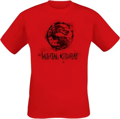 Produktbild von Mortal Kombat T-Shirt Herren Distressed Dragon rot M