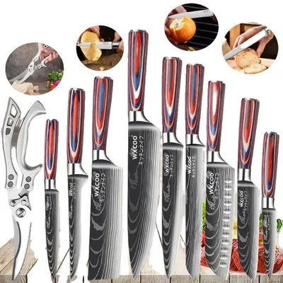Produktbild von Kochmesser Set, Professionelle Universalmesser, Vielseitige Küchenaccessoires, 10PCS
