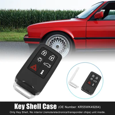 Image de Coque de clé pour Volvo XC60 XC70 S60 S80 V60 V70 Plip Télécommande 6 Boutons avec Lame KR55WK49264 Boîte Rechange