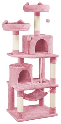 Image de Grande tour d'observation pour chats avec 2 maisons et 2 plateformes