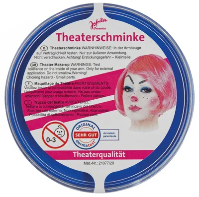 Produktbild von Jofrika 709005 Theaterschminke in Theaterqualität, blau (25 g Dose)