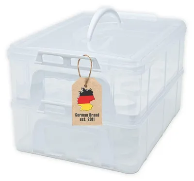Image de Boîte de transport pour gâteaux et cupcakes, avec 2 niveaux