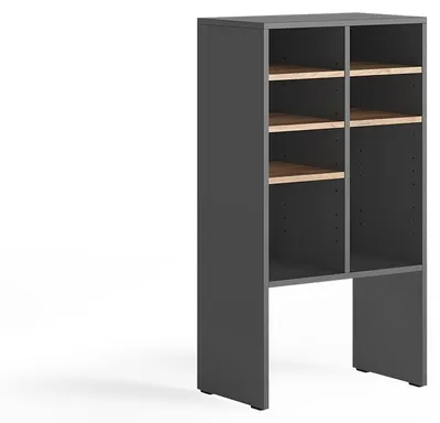 Zdjęcie produktu dla Szafka na buty Vicco Hermia Antracyt/Dąb goldkraft 53 x 99 cm z 7 otwartymi przedziałami, Model 62580