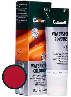 Zdjęcie produktu dla COLLONIL | Waterstop Colours krem do butów | 75 ml, czerwony, wodoodporna ochrona i renowacja koloru