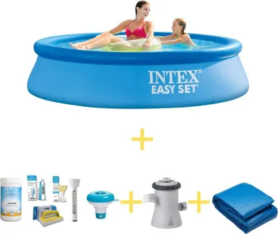 Obrázek produktu pro Bazén Intex Easy Set - 244 x 61 cm - včetně servisního balíčku WAYS, filtračního čerpadla a podkladové fólie