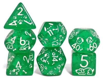 Produktbild von Würfelset Confetti: Dog (Green) (7)
