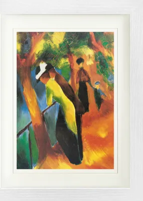 Produktbild von August Macke Gerahmtes Bild Mit Edlem Passepartout | Wand-Bilder | Im Bilderrahmen - Sonniger Weg, 1913 (40 x 30 cm)