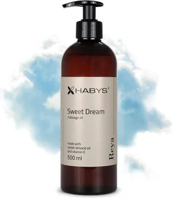 Produktbild von HABYS REYA | Sweet Dream Massageöl Öl | Süßlich - blumiger Duft | für Massage | Mit Mandelöl und Vitamin E | 500 ml
