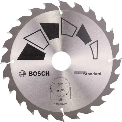 Produktbild von BOSCH HM Kreissägeblatt Standard 190 x 30 mm 24 Zähne