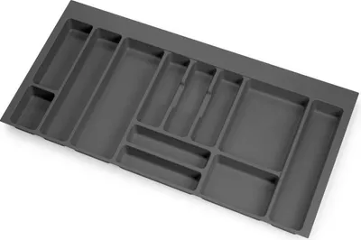 Immagine prodotto di Portaposate Optima per cassetto universale -  modulo 1.000 mm -  Plastica -  Grigio antracite