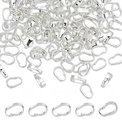 150 Silber-Knebelverschlüsse 4x6mm für Ketten & DIY-Schmuck