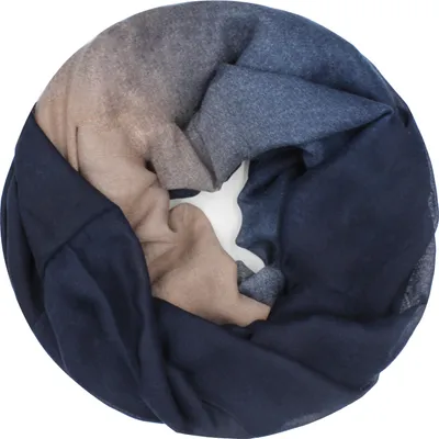 Produktbild von Glamexx24 Loop Schal warme und weiche Schlauchschal Streifen Farbverlauf Tuch Damen-Farbe: Blau Dunkelblau