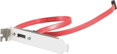 Produktbild von S/CONN maximum connectivity S-ATA zu e-SATA Slotblech, 1-PORT, incl Kabel (75625)