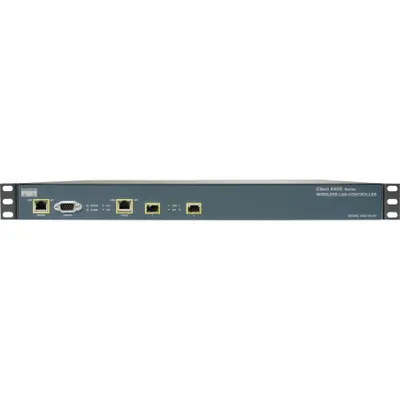 Produktbild von Cisco AIR-WLC4402-25-K9, 10, 100, 1000 Mbit/Sek, 802.11a, 802.11b, 802.11g, 802.11n, Ethernet (RJ-45), Wi-Fi, IEEE 802.1D, IEEE 802.1Q, IEEE 802.3, IEEE 802.3u, SNMP 1, RMON, Telnet, SNMP 3, SNMP 2c, HTTP, HTTPS, TCP/IP, UDP/IP, ICMP/IP, IPSec