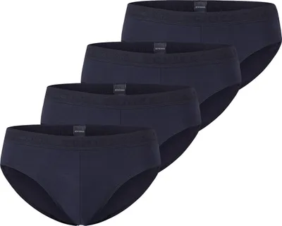Produktbild von Schiesser 4er Pack Teens Boys 95/5 Organic Baumwolle Slip / Unterhose Webgummibund mit Logo-Schriftzug, Beinabschlüsse mit Einfass, Elastische Single-Jersey-Qualität