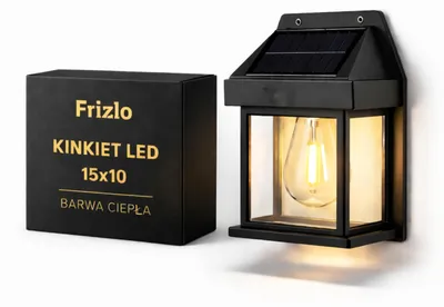 Zdjęcie produktu dla Kinkiet Solarny LED – Lampa Solarna Zewnętrzna – 15 x 10 cm, Ciepłe Światło, Czujnik Zmierzchu