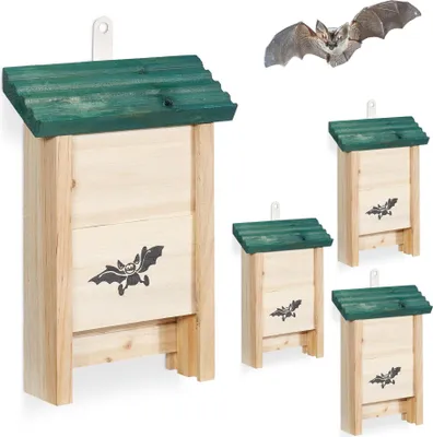 Produktbild von Fledermauskästen, unbehandeltes Holz, 4er-Set