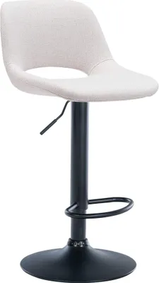 Produktbild von CLP Barhocker Camden Stoff drehbar und höhenverstellbar creme Material Gestell Metall matt schwarz