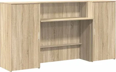 Image de Bureau réception chêne sonoma 200x50x103,5 cm bois d'ingénierie