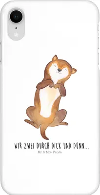 Produktbild von Mr. & Mrs. Panda Iphone XR Handyhülle Hund Streicheln - Weiß - Geschenk, Süß, Premium Kunststoff, Handy Case, Hunde, Kraulen, Bauch, Sprüche