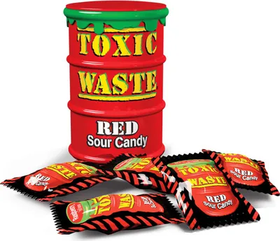Produktbild von Toxic Waste Sour Candy Drum Red (12 x 42g)