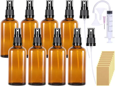 Glassprühflasche 100 ml, 8 Stück, braun, handwaschbar