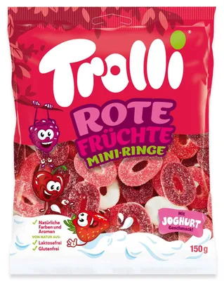Productafbeelding van Trolli Rote Früchte Mini-ringen, 150 gram