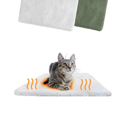 Zdjęcie produktu dla PiuPet® Samonagrzewający się koc dla kota | 60 x 45 cm | Koc grzewczy bez zasilania elektrycznego | Koc grzewczy dla kotów | Koc grzewczy dla kotów | Polar | Można prać | (Biały)