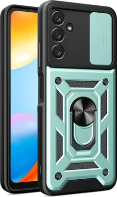 Produktbild von Samsung Galaxy A14 Hülle - Coverup Armor Ring Ständer Back Cover mit Kamera Schutz - Mintgrün