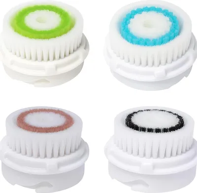 Produktbild von Ersatzbürstenköpfe kompatibel mit Clariso-nic Mia 1/2, Aria, Plus, Smart Profile - Sensitive & Deep Pore Gesichtsreinigungsbürsten - 4 Stück Nylon-Bürstenkopf für sanfte und porentiefe Reinigung