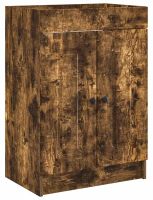 Imagen del producto de vidaXL: Armario para debajo del lavabo, roble ahumado