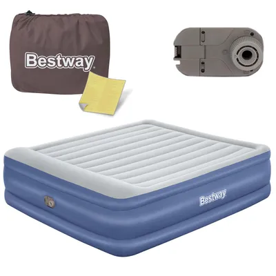 Zdjęcie produktu dla Bestway 67692, Podwójny materac, Duży rozmiar, Prostokąt, Wewnętrzna, Wbudowana pompa powietrza