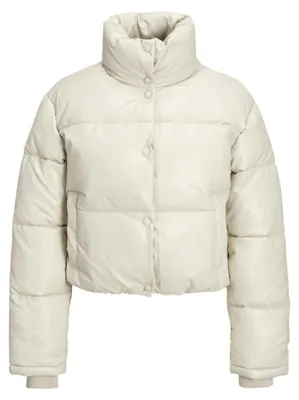 Obrázok produktu pre Jack & Jones dámska bunda Jxbreezy z umlej kože, krátka verzia, model OTW, zateplená bunda, farba: béžová