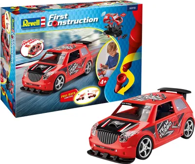 Produktbild von Erste Konstruktion auto 00910 - Pull Back Rallye Auto (červené) (1:20)